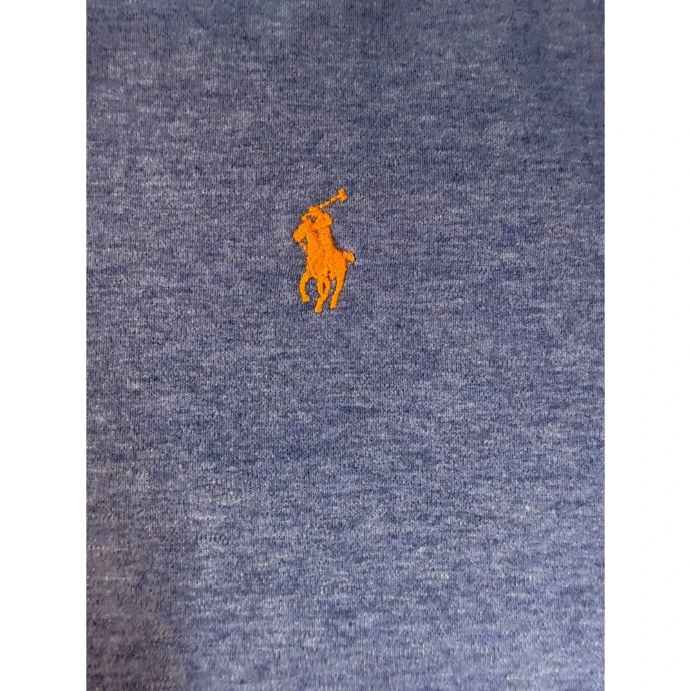 Polo Ralph Lauren Polo Shirt Men's XL Blue Heather Orange Pony Classic Fit